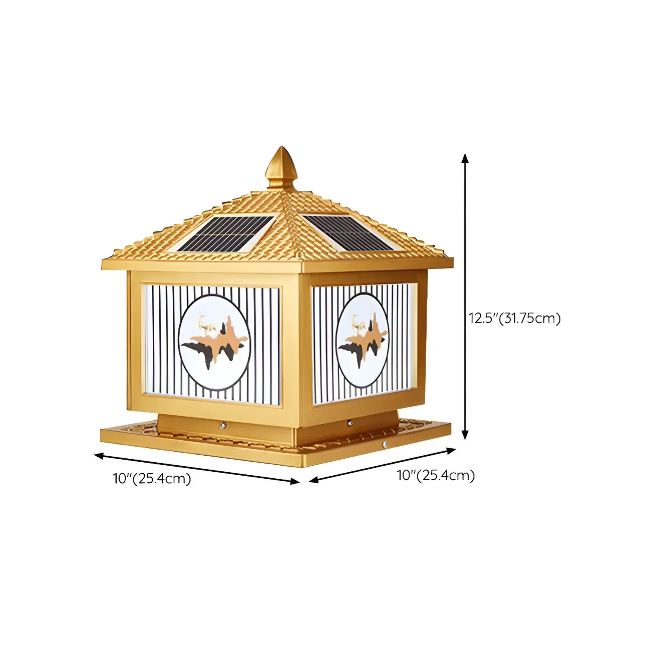 Contemporary LED Pillar Light Household Solar Lighting Fixture for Garden Image - 21