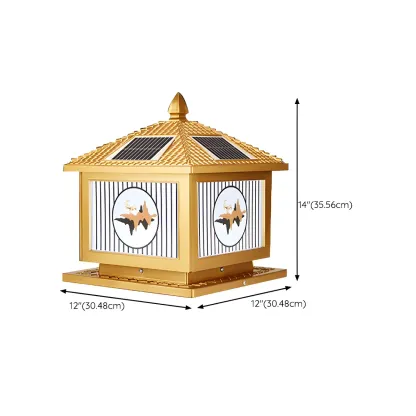 Contemporary LED Pillar Light Household Solar Lighting Fixture for Garden Image - 22