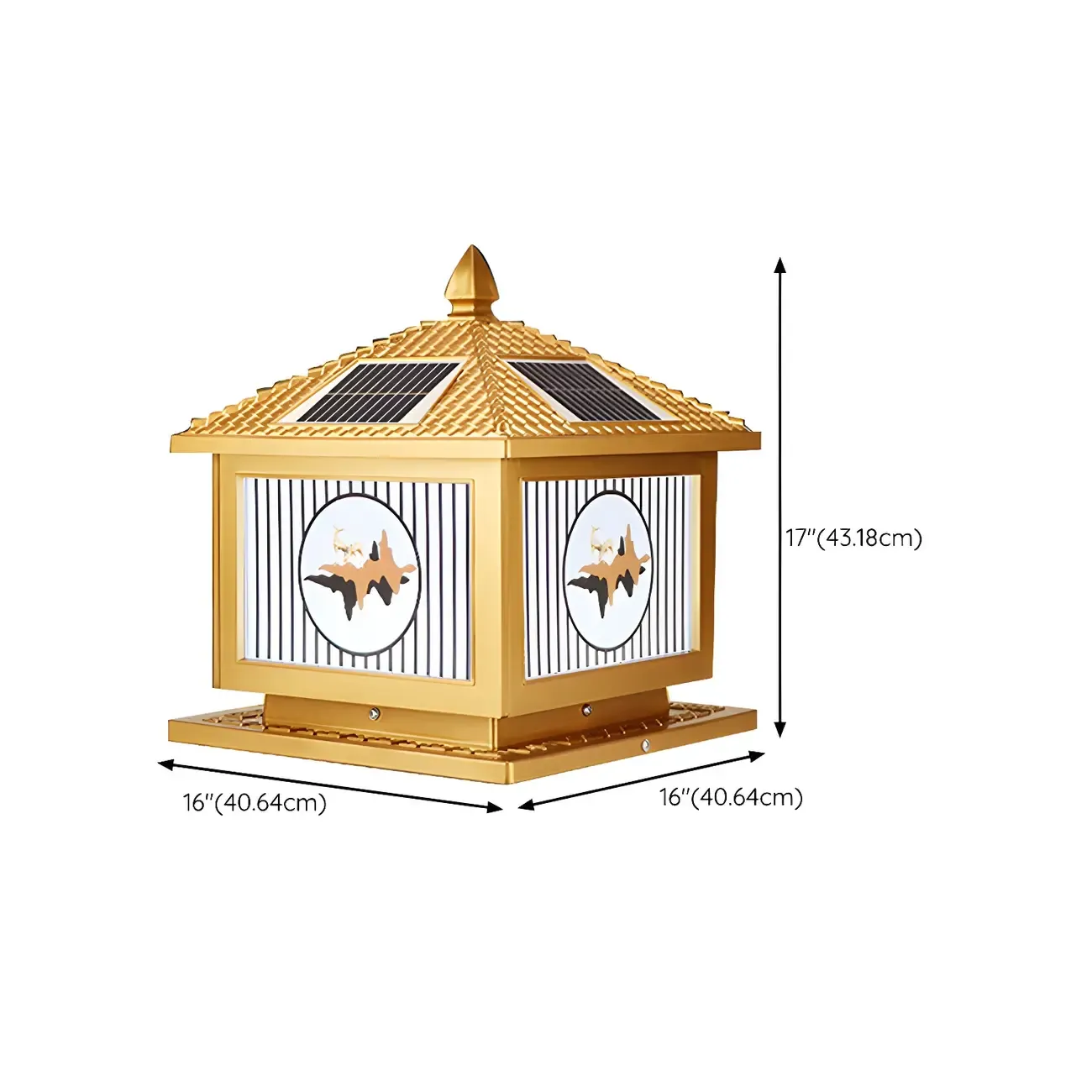Contemporary LED Pillar Light Household Solar Lighting Fixture for Garden Image - 23