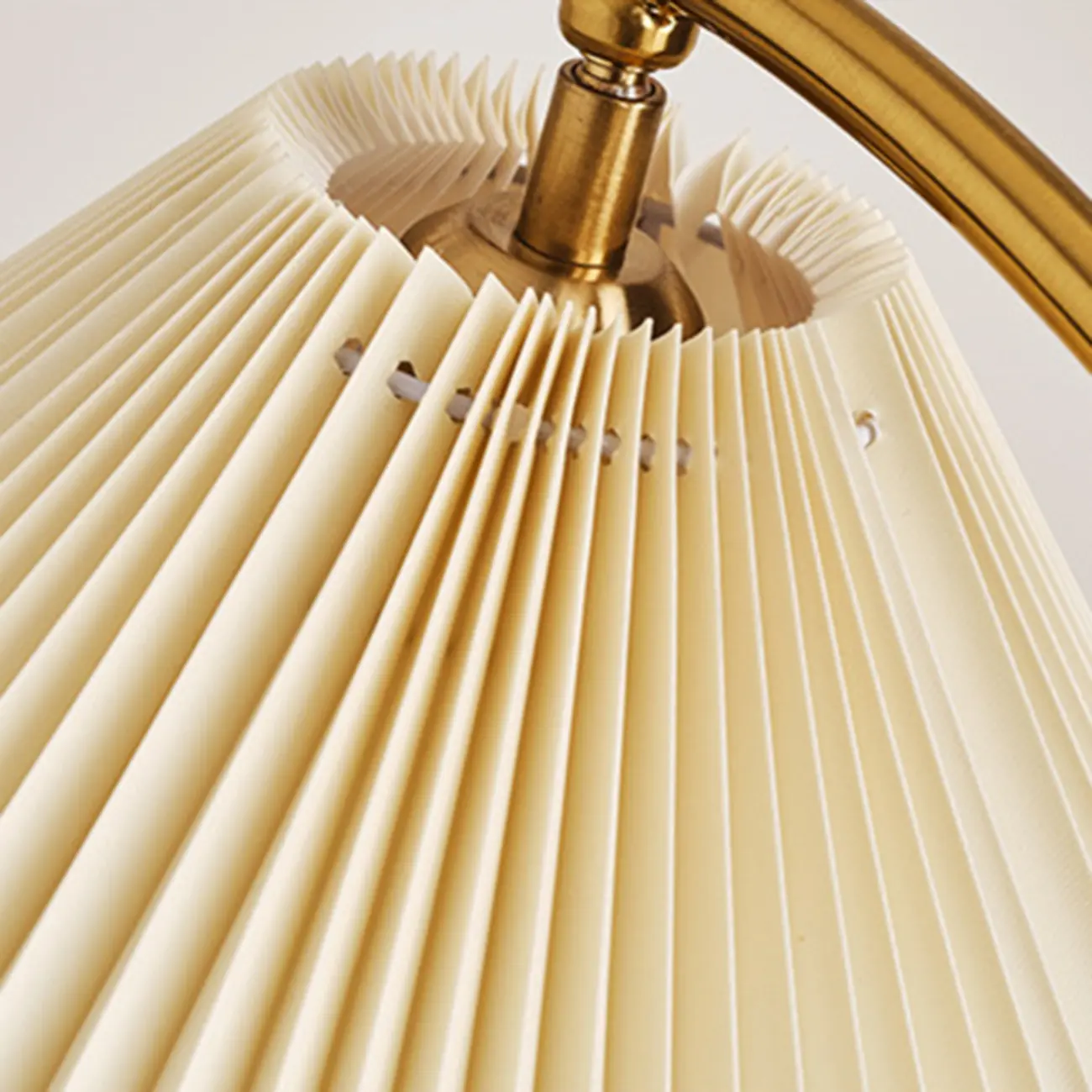 Wood Color Fabric Shade Modern Floor Lamp with Tripod Shelf Image - 8 | homeyfad