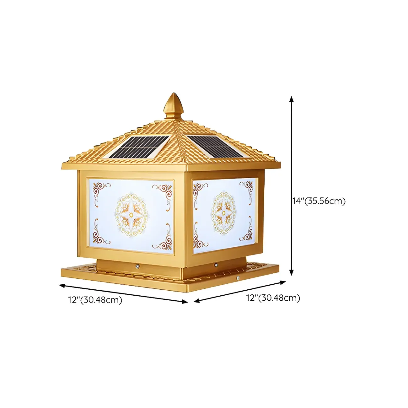 Contemporary LED Pillar Light Household Solar Lighting Fixture for Garden Image - 25