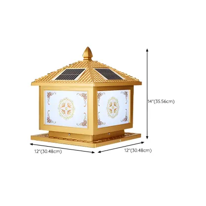 Contemporary LED Pillar Light Household Solar Lighting Fixture for Garden Image - 25