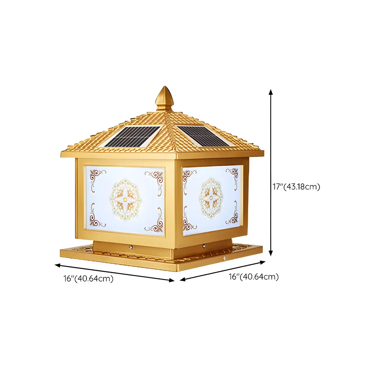 Contemporary LED Pillar Light Household Solar Lighting Fixture for Garden Image - 26