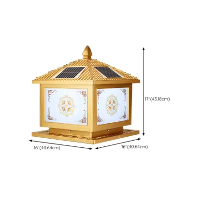 Contemporary LED Pillar Light Household Solar Lighting Fixture for Garden Image - 26