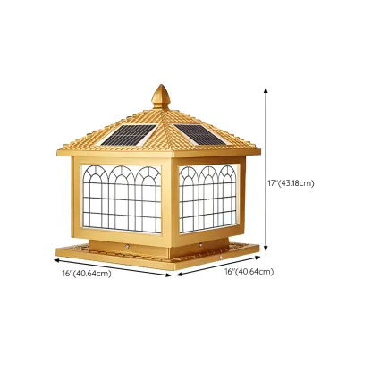 Contemporary LED Pillar Light Household Solar Lighting Fixture for Garden Image - 29