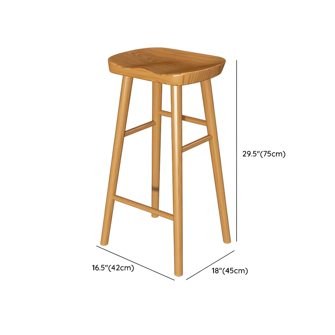 Modern Brown Bar Set with Wood Seating and Footrest #size | homeyfad