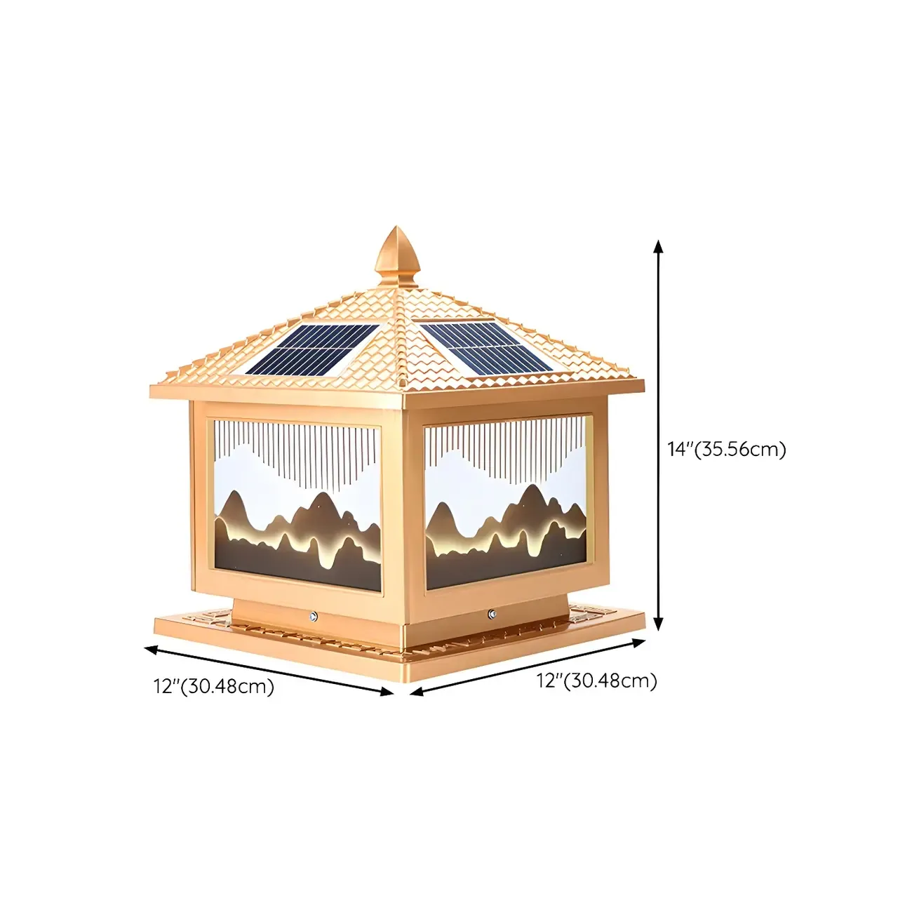 Contemporary LED Pillar Light Household Solar Lighting Fixture for Garden Image - 31