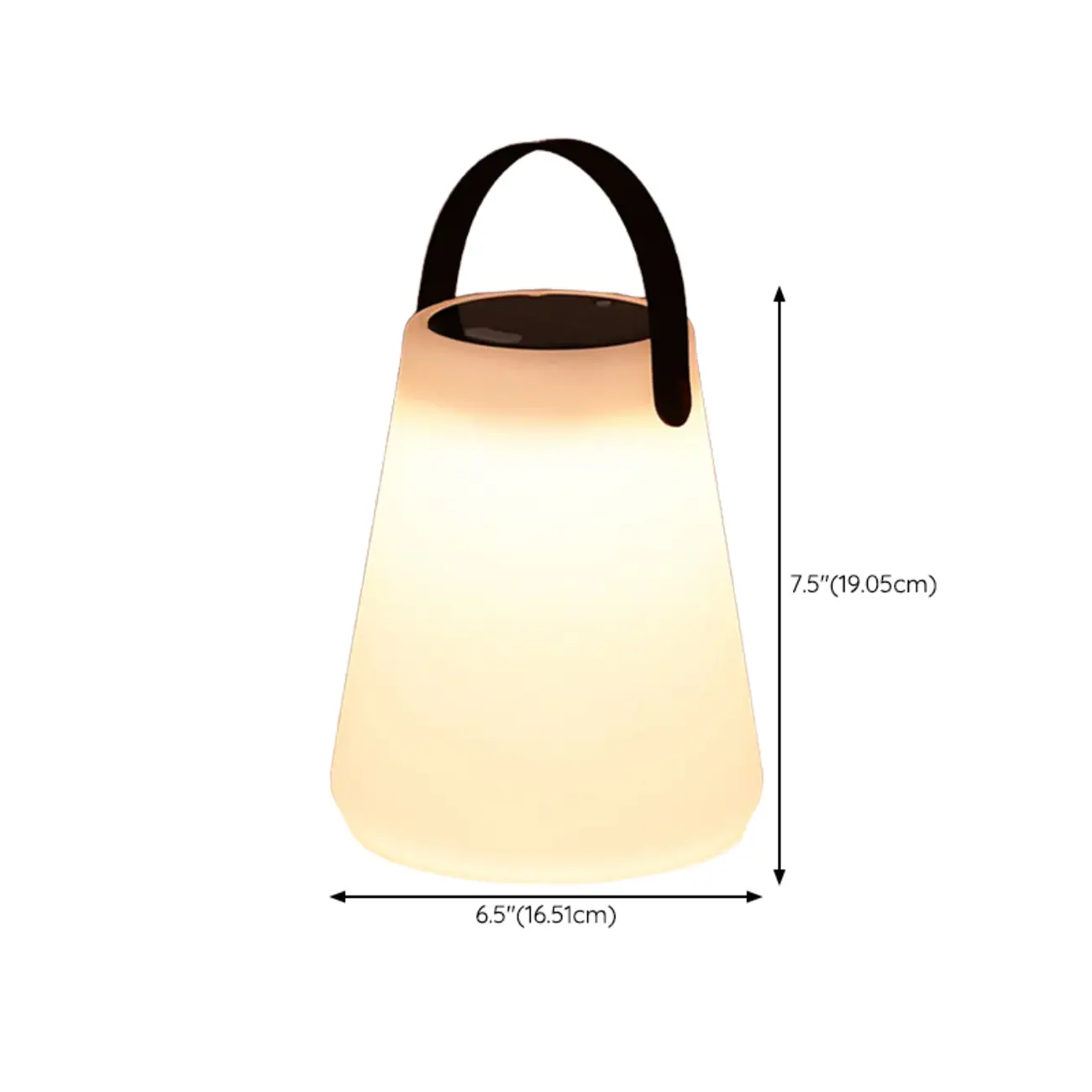 6"/5"/6.5" Solar Waterproof Black Solar Table Lamp with Resin Shade Adapted for LED Bulbs, Light Included #size | homeyfad