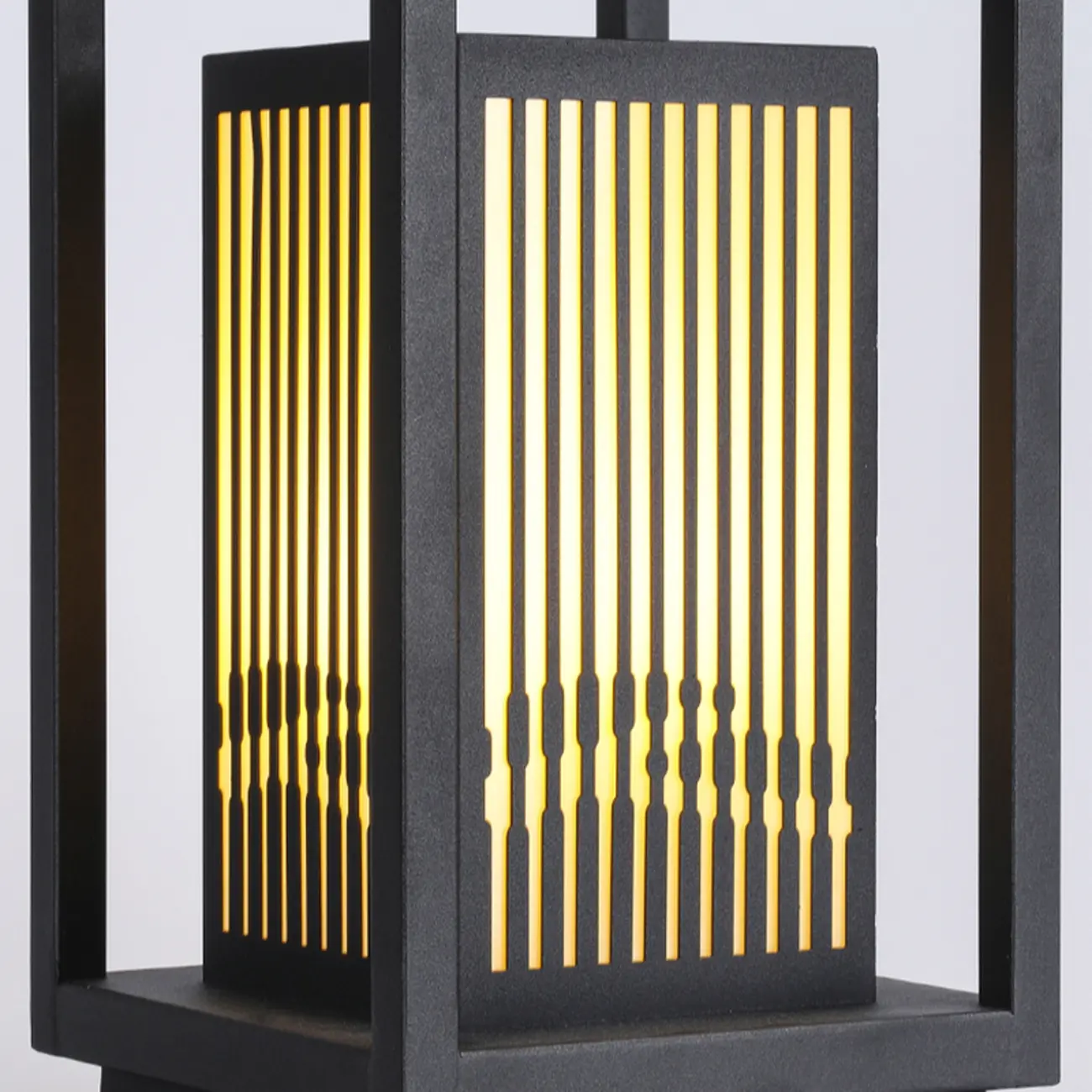 3 Color Light Black Metal Rectangle Solar 10"/18"/8" Solar Table Lamp Adapted for LED Bulbs Image - 14 | homeyfad