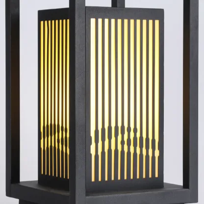 3 Color Light Black Metal Rectangle Solar 10"/18"/8" Solar Table Lamp Adapted for LED Bulbs Image - 14