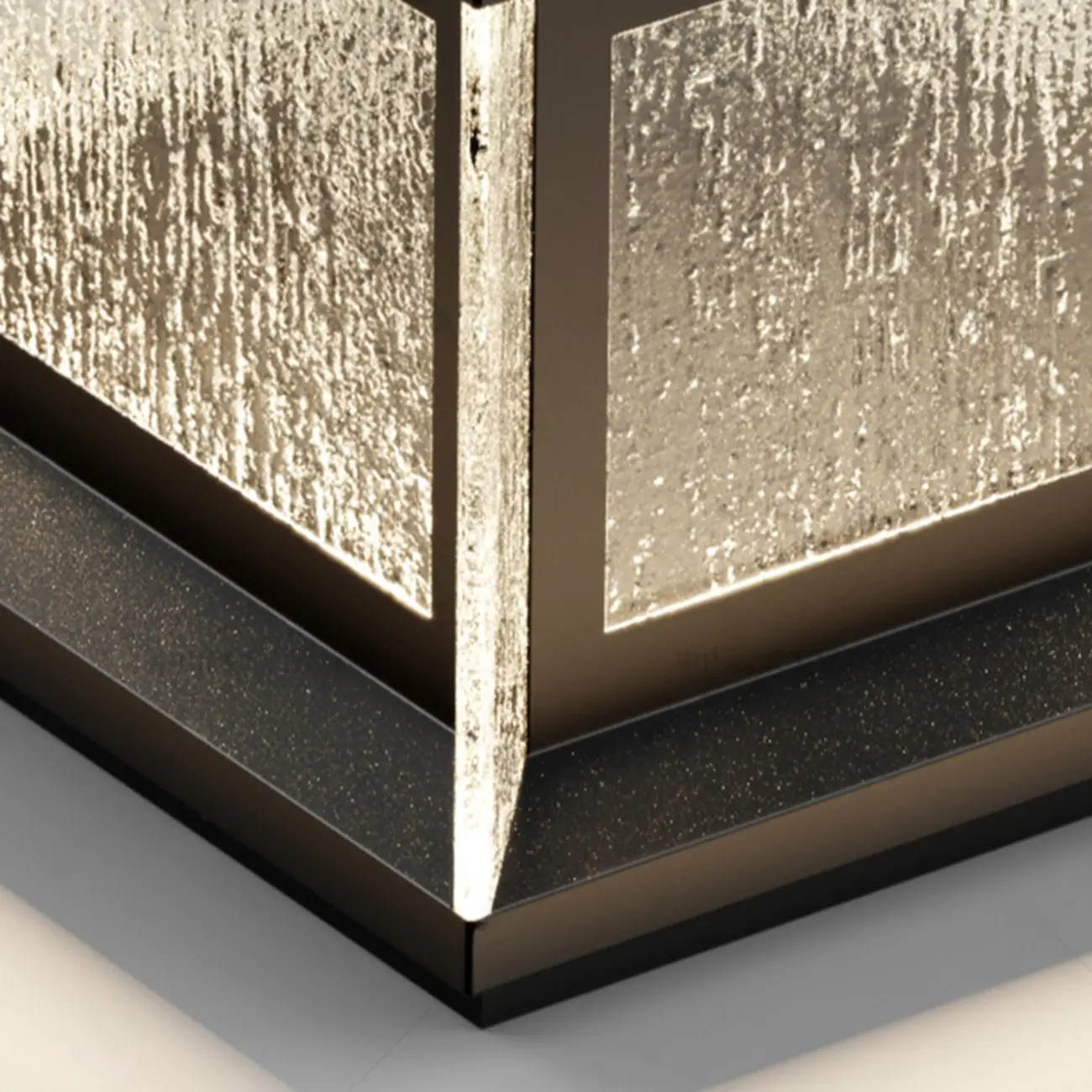 Metal Black Rectangle Solar Post Lights for Outdoor Image - 7 | homeyfad