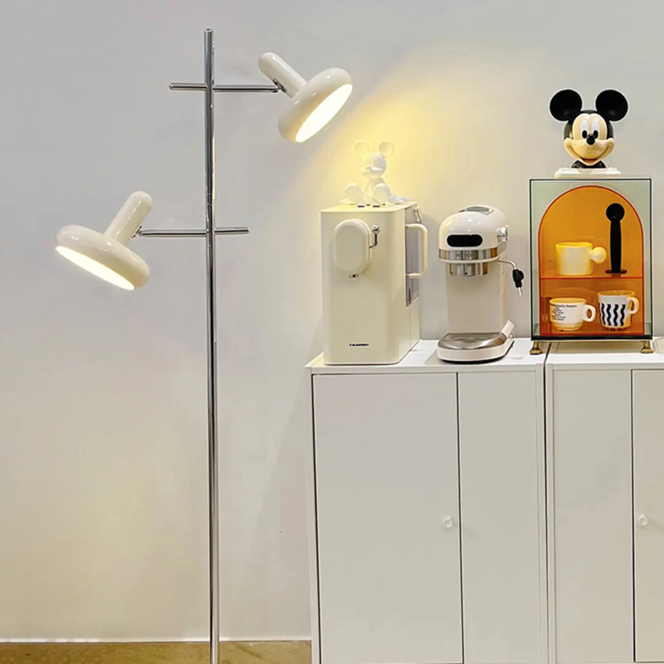 2-Light Modern Tree Floor Lamp with Shade for Living Room Image - 1 | homeyfad