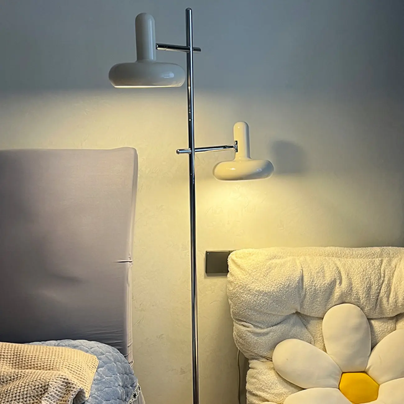 2-Light Modern Tree Floor Lamp with Shade for Living Room Image - 4 | homeyfad