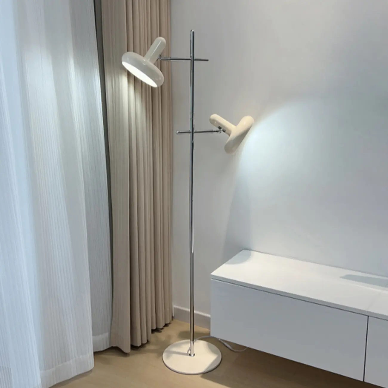 2-Light Modern Tree Floor Lamp with Shade for Living Room Image - 6 | homeyfad