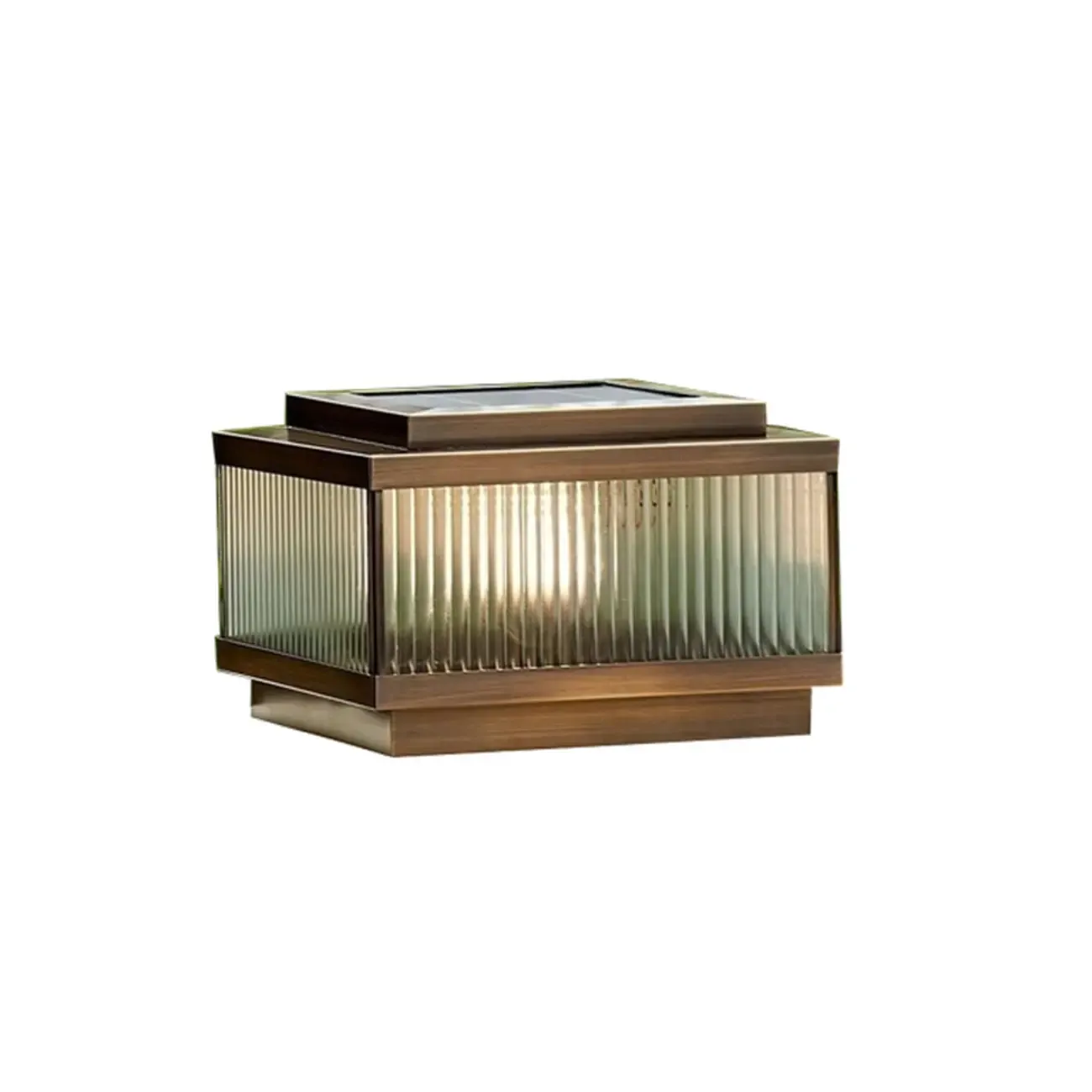 24"/20"/16" Bronze Metal Solar Outdoor Solar Table Lamp Adapted for LED/Incandescent/Fluorescent Image - 2