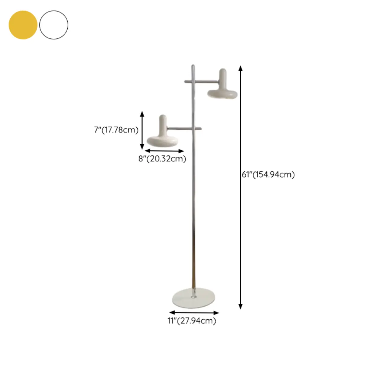 2-Light Modern Tree Floor Lamp with Shade for Living Room Image - 17 | homeyfad