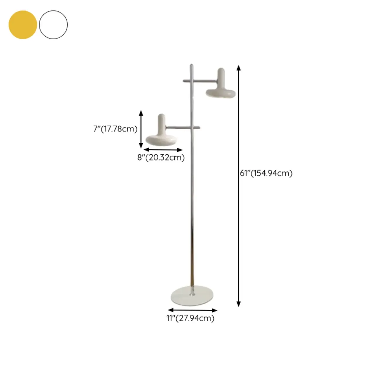 2-Light Modern Tree Floor Lamp with Shade for Living Room Image - 17