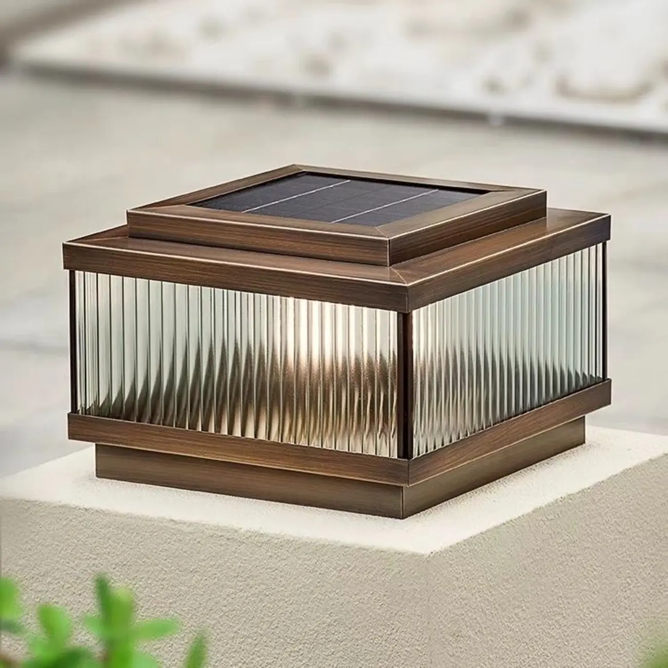 24"/20"/16" Bronze Metal Solar Outdoor Solar Table Lamp Adapted for LED/Incandescent/Fluorescent Image - 4 | homeyfad