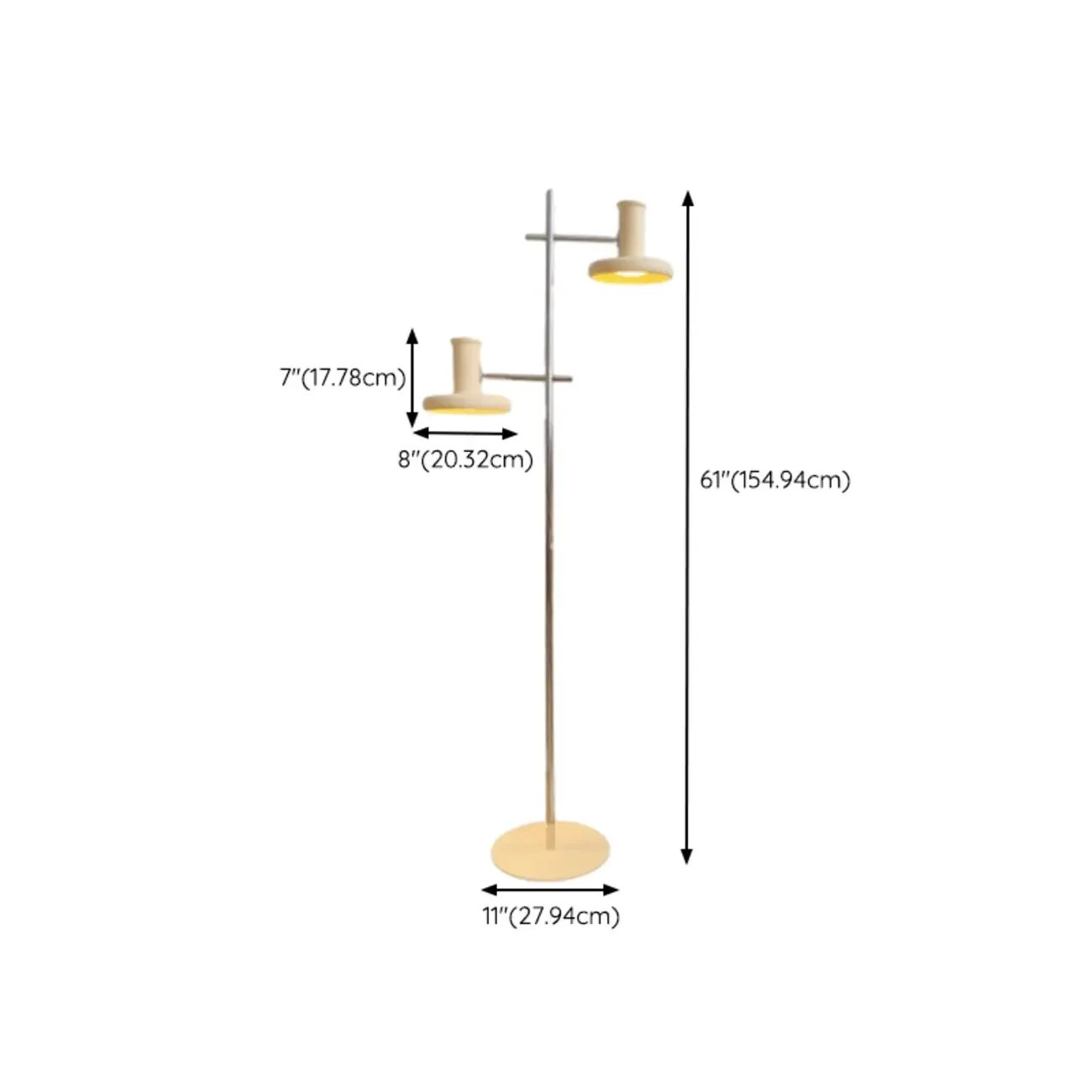 2-Light Modern Tree Floor Lamp with Shade for Living Room Image - 18