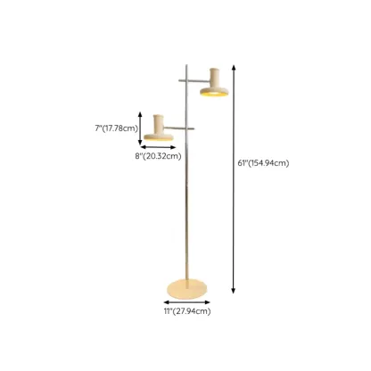 2-Light Modern Tree Floor Lamp with Shade for Living Room Image - 18