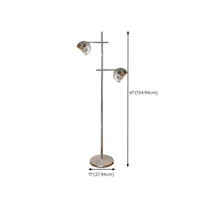 2-Light Modern Tree Floor Lamp with Shade for Living Room Image - 19