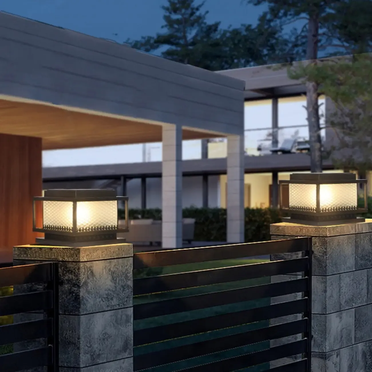 24"/20"/16" Bronze Metal Solar Outdoor Solar Table Lamp Adapted for LED/Incandescent/Fluorescent Image - 6