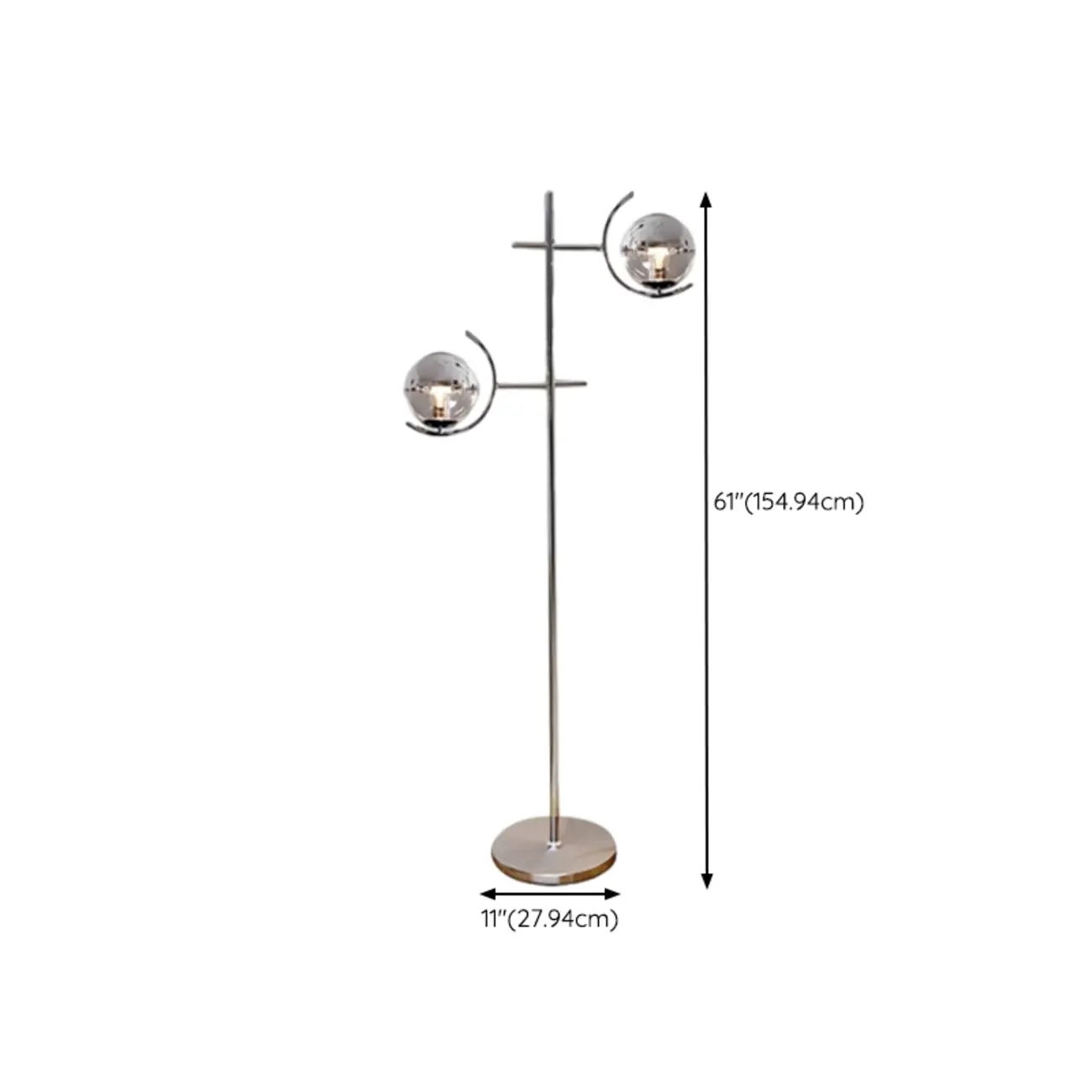 2-Light Modern Tree Floor Lamp with Shade for Living Room Image - 20 | homeyfad