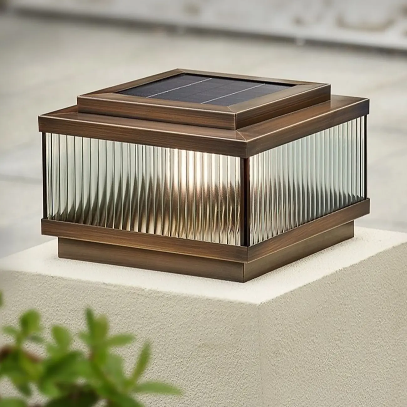 24"/20"/16" Bronze Metal Solar Outdoor Solar Table Lamp Adapted for LED/Incandescent/Fluorescent Image - 8 | homeyfad