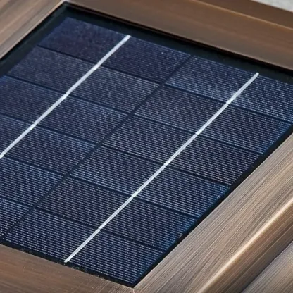 24"/20"/16" Bronze Metal Solar Outdoor Solar Table Lamp Adapted for LED/Incandescent/Fluorescent Image - 15