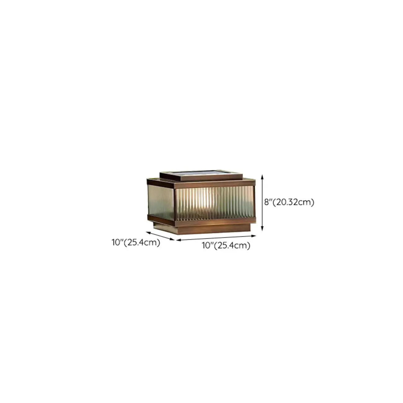 24"/20"/16" Bronze Metal Solar Outdoor Solar Table Lamp Adapted for LED/Incandescent/Fluorescent #size | homeyfad