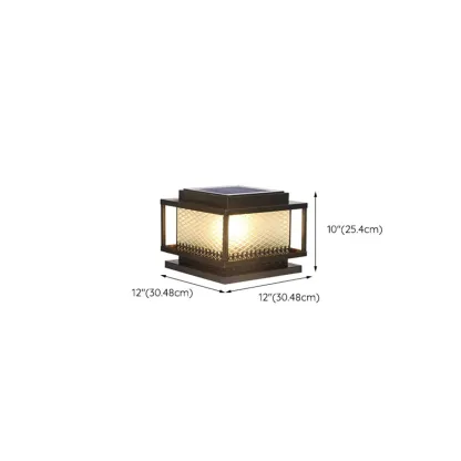 24"/20"/16" Bronze Metal Solar Outdoor Solar Table Lamp Adapted for LED/Incandescent/Fluorescent Image - 25