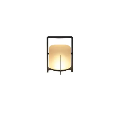 Rechargeable 11"/8.5"/7.5" Outdoor Solar Table Lamp with White Glass Shade Adapted for LED Bulbs, Light Included Image - 2