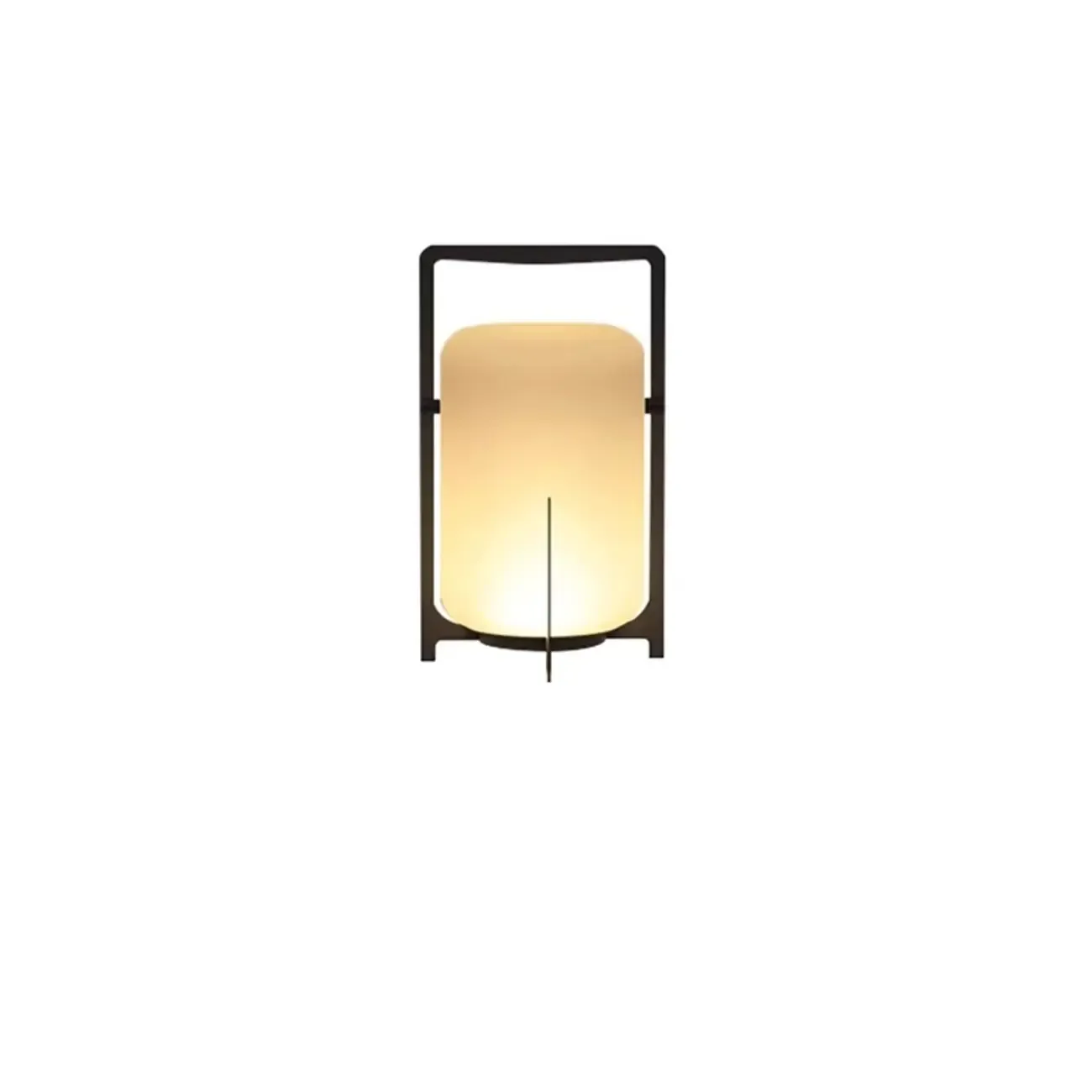 Rechargeable 11"/8.5"/7.5" Outdoor Solar Table Lamp with White Glass Shade Adapted for LED Bulbs, Light Included Image - 3