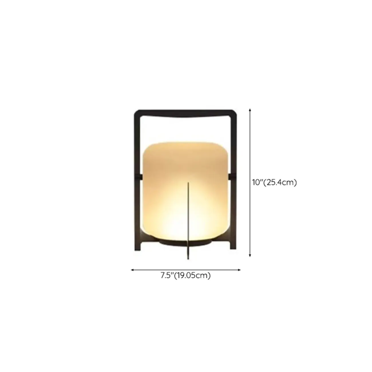 Rechargeable 11"/8.5"/7.5" Outdoor Solar Table Lamp with White Glass Shade Adapted for LED Bulbs, Light Included #size | homeyfad