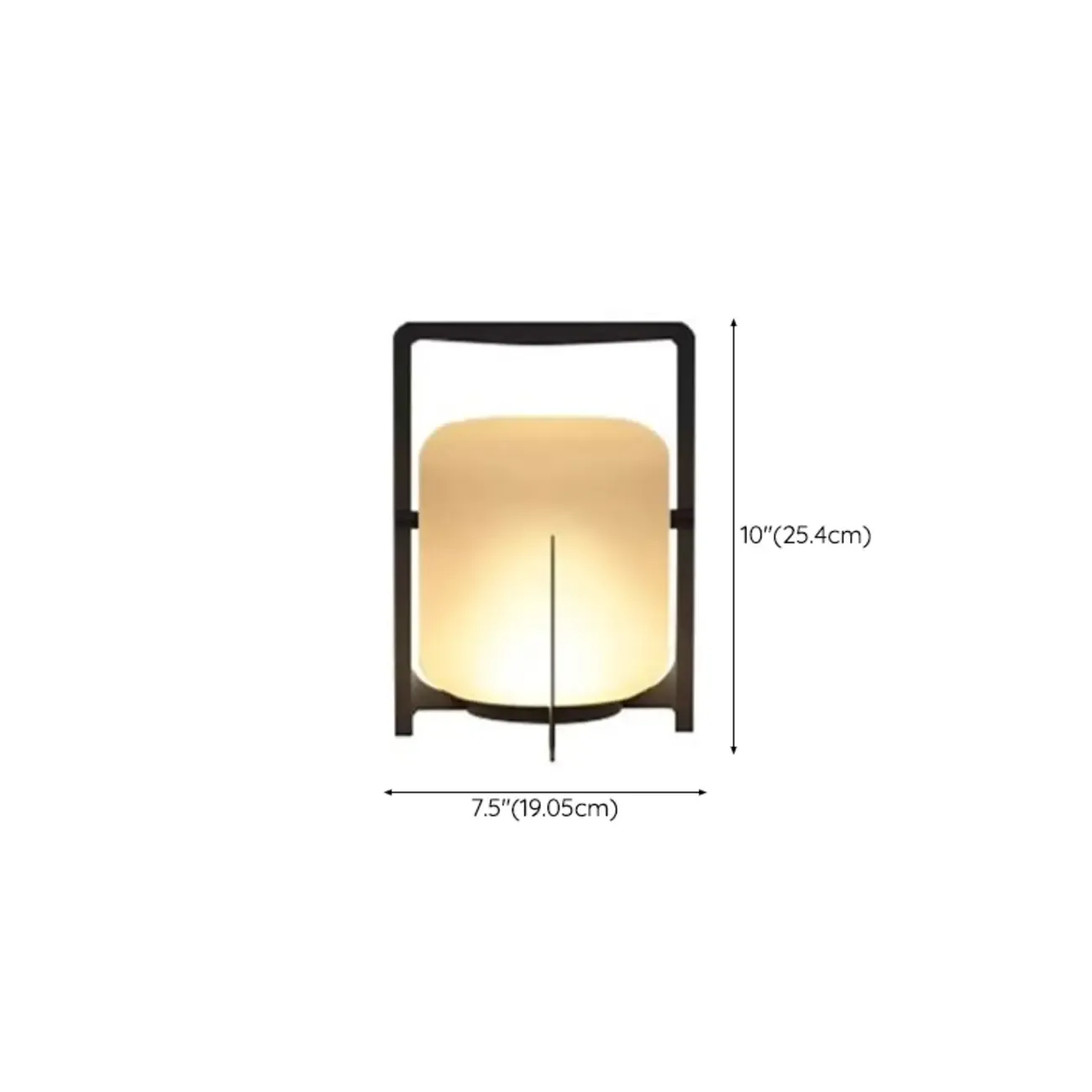Rechargeable 11"/8.5"/7.5" Outdoor Solar Table Lamp with White Glass Shade Adapted for LED Bulbs, Light Included #size