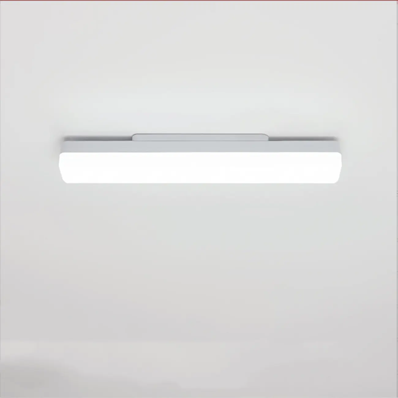 Rectangle Modern Vanity Light with White Shade for Bathroom Image - 4 | homeyfad