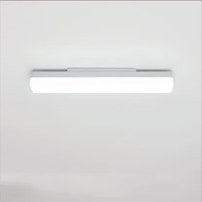 Rectangle Modern Vanity Light with White Shade for Bathroom Image - 4