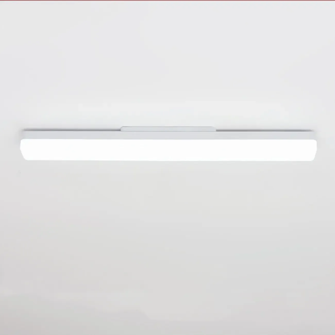 Rectangle Modern Vanity Light with White Shade for Bathroom Image - 6