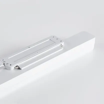 Rectangle Modern Vanity Light with White Shade for Bathroom Image - 10