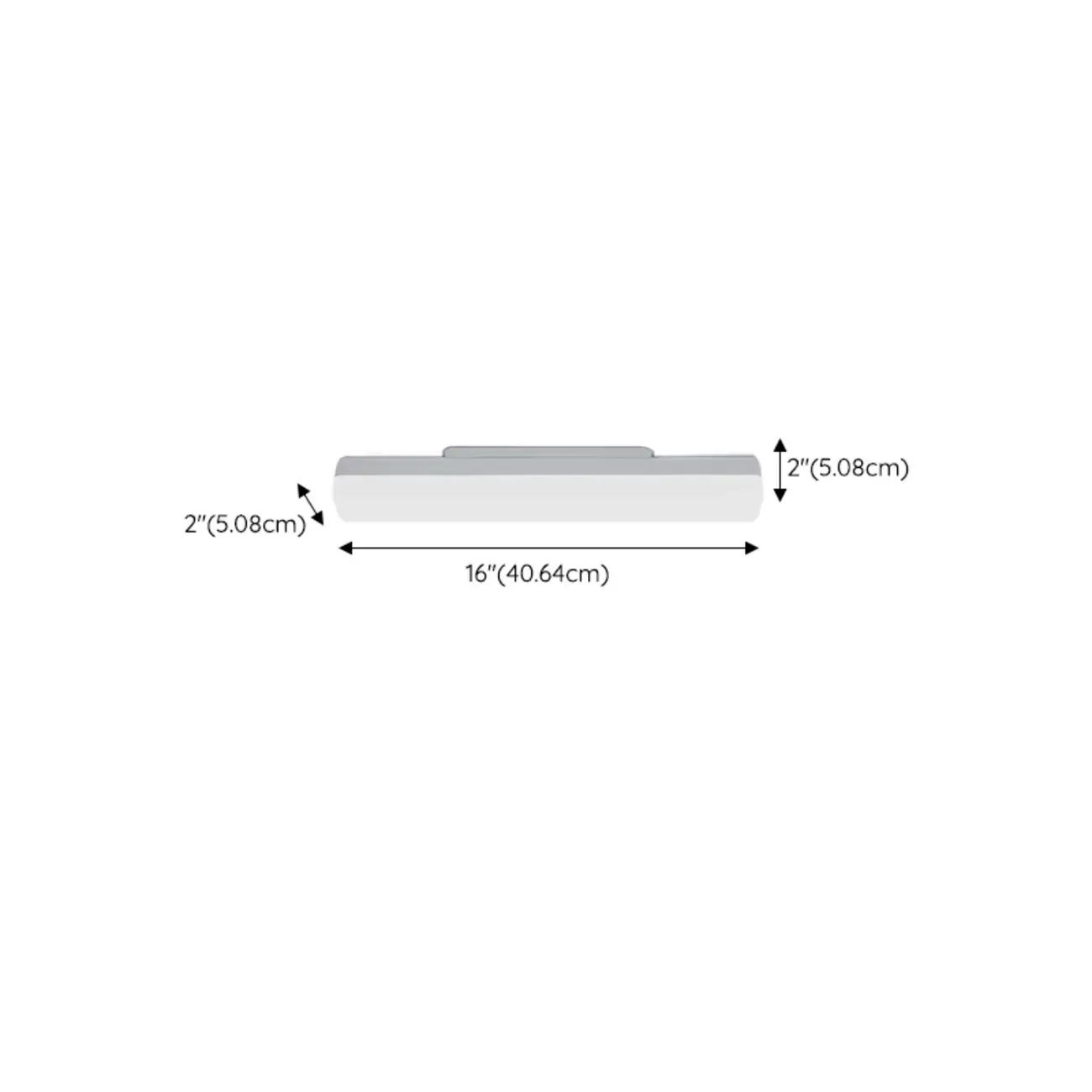 Rectangle Modern Vanity Light with White Shade for Bathroom Image - 12