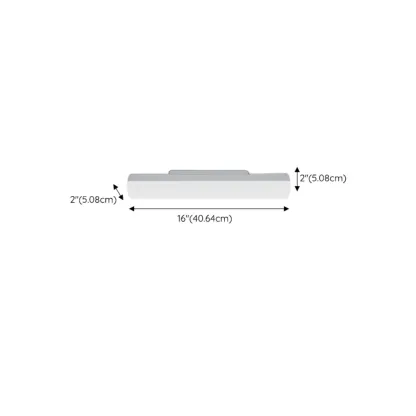 Rectangle Modern Vanity Light with White Shade for Bathroom Image - 12