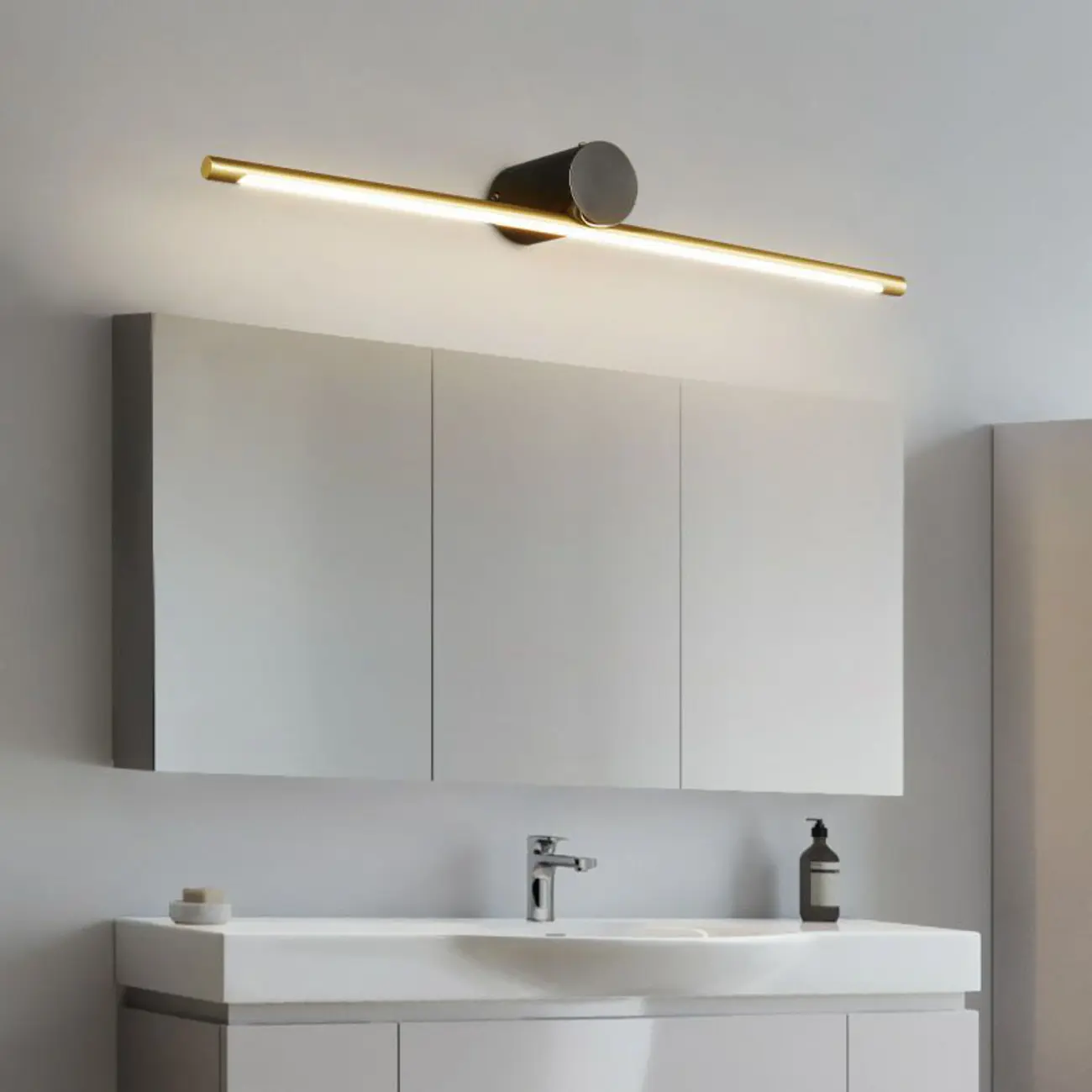 Modern Linear LED Bath Vanity Light with Dimmable Design Image - 1 | homeyfad