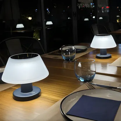 Minimalistic Innovative White Waterproof Table Lamp Image - 4