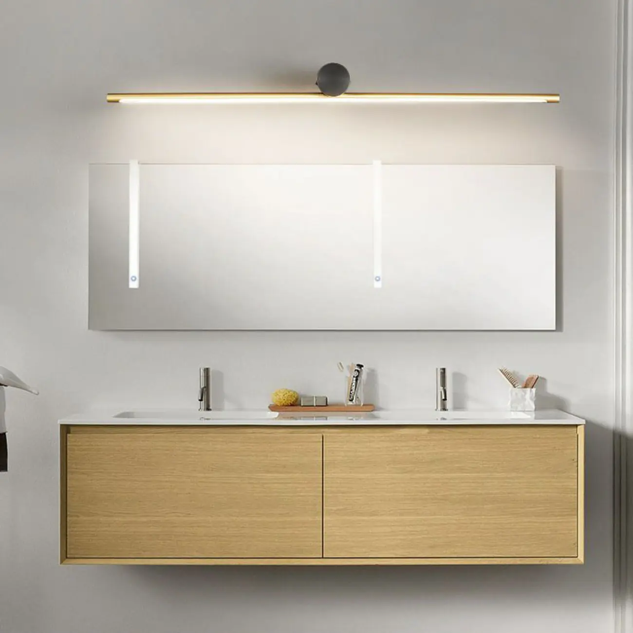 Modern Linear LED Bath Vanity Light with Dimmable Design Image - 8 | homeyfad