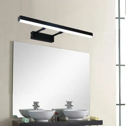 Modern Black LED Bathroom Vanity Light  with Integrated LED Image - 1