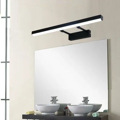 Modern Black LED Bathroom Vanity Light  with Integrated LED Image - 2