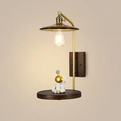 Retro Golden Skeleton Bedside LED Wall Light  Image - 4