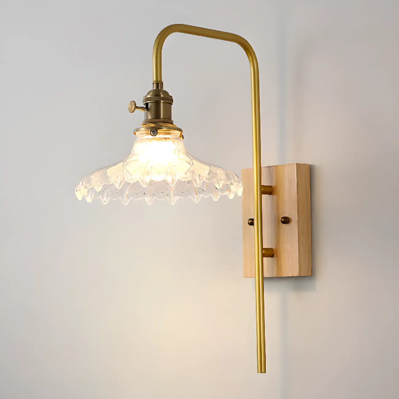 Retro Golden Skeleton Bedside LED Wall Light Image - 8