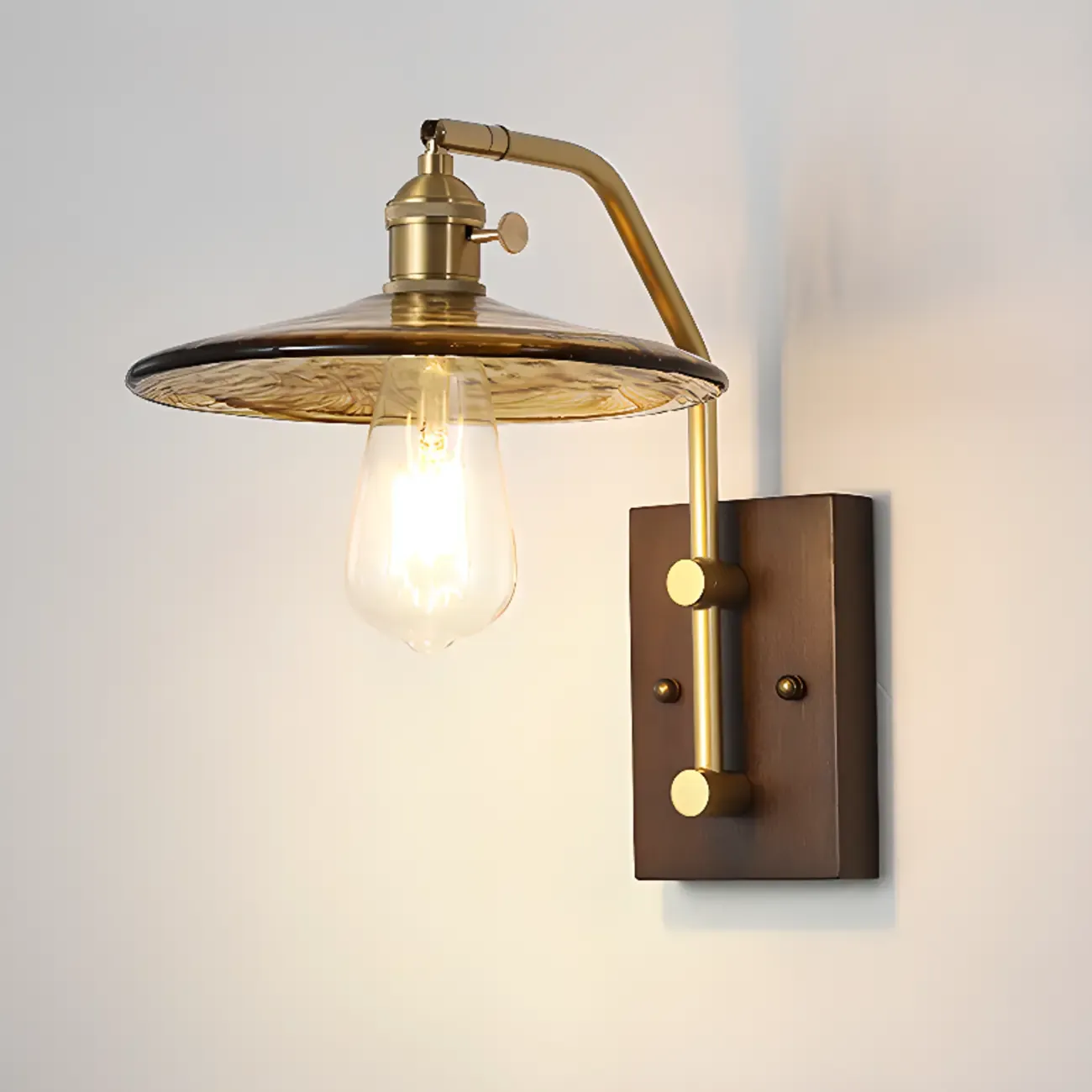 Retro Golden Skeleton Bedside LED Wall Light Image - 9