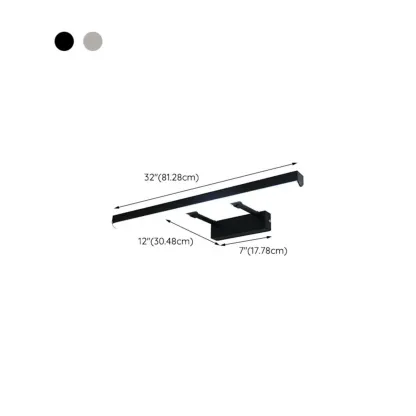 Modern Black LED Bathroom Vanity Light  with Integrated LED Image - 13